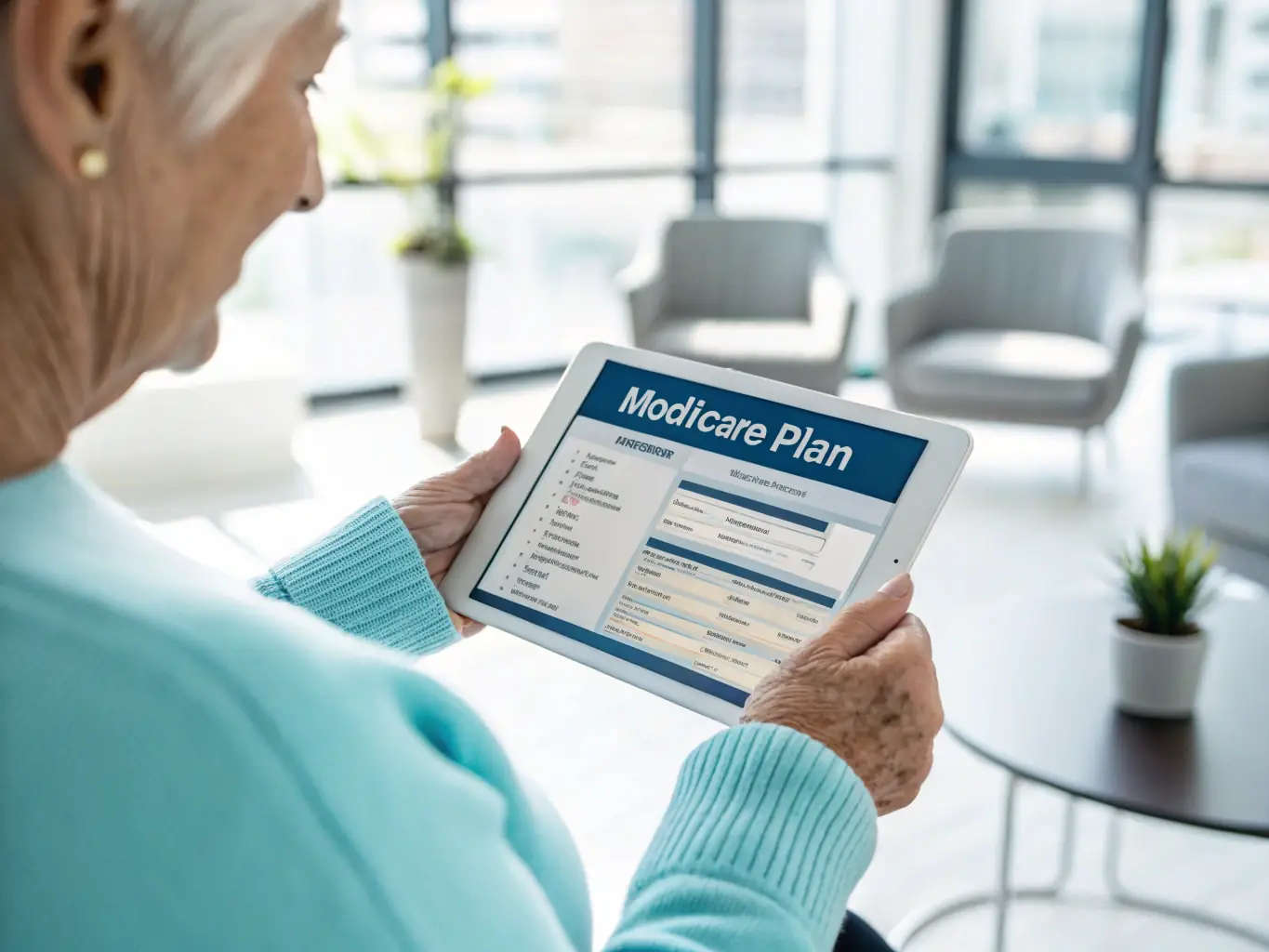 A person holding a Medicare Part D card, with prescription bottles in the background, symbolizing the importance of prescription drug coverage.